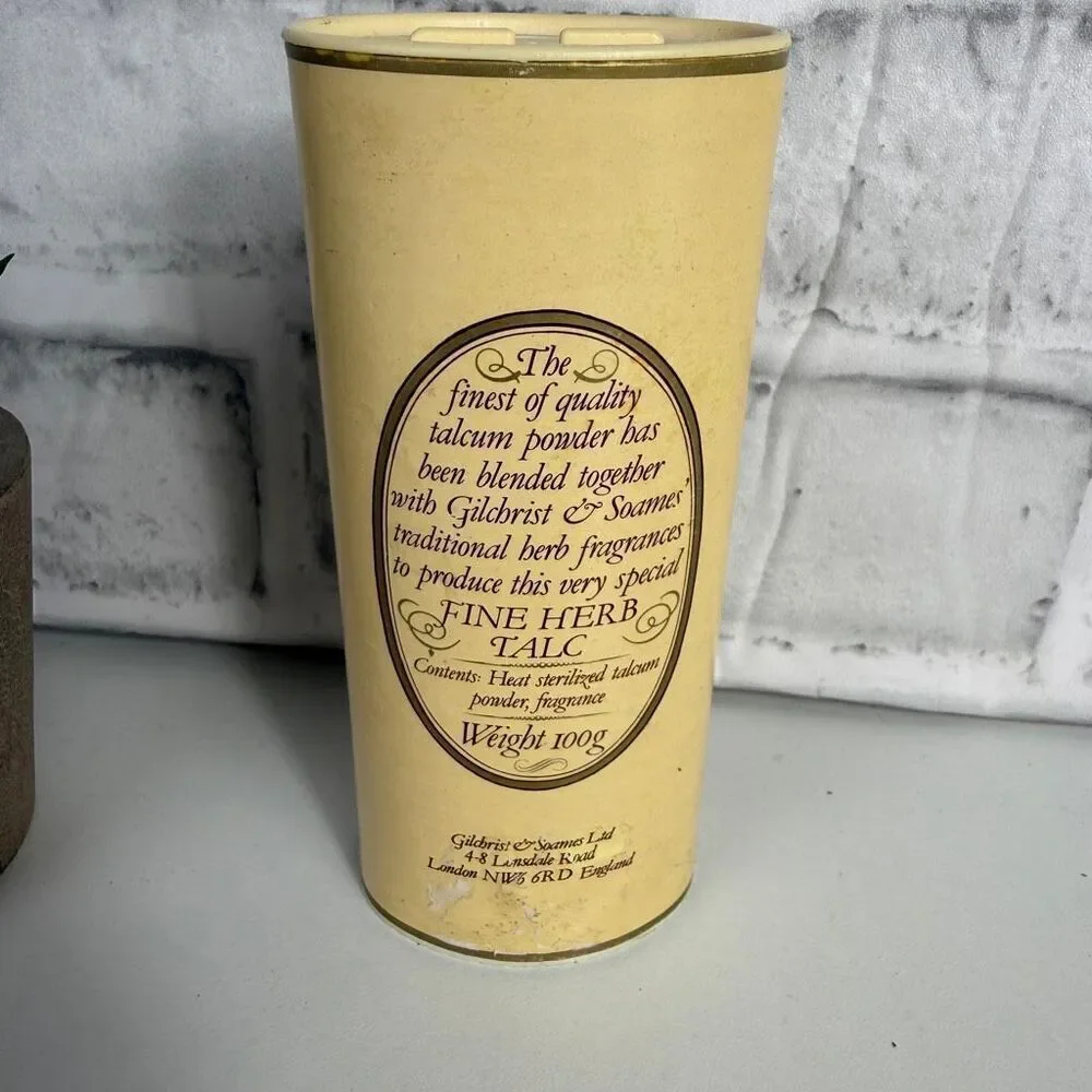 Vintage Gilchrist & Soames English Fine Herb Talc Powder